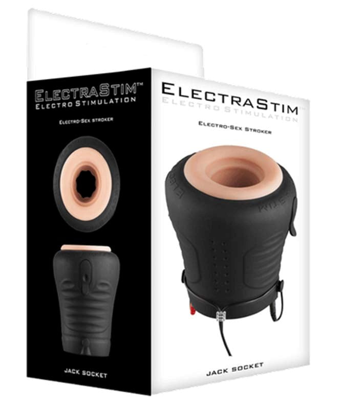 Electrastim Jack Socket Electro Stroker with Dual Layer Construction - - Electro Sex