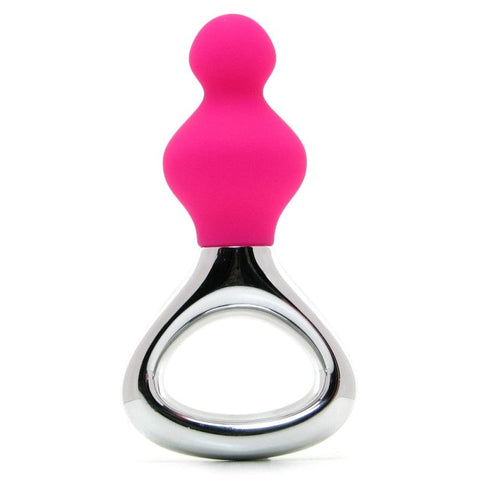 NS Novelties Jolie Platinum Small Cock Fit Masters Butt Plug with Chrome Handle - Prostate Toys