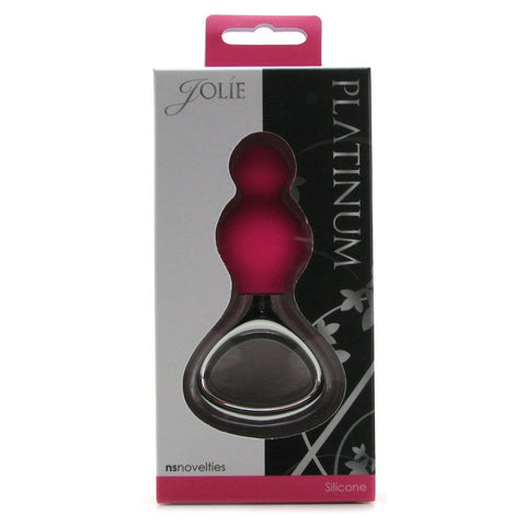 NS Novelties Jolie Platinum Small Cock Fit Masters Butt Plug with Chrome Handle - Prostate Toys