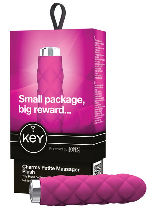 California Exotics Jopen Key Charms Plush Rasberry Clitoral Vibrator - - Personal Massagers