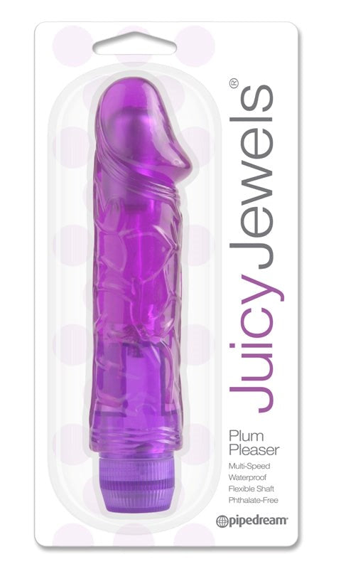 Pipedream Products Juicy Jewels Plum Pleaser Vibrating Dildo - - G-Spot Vibrators