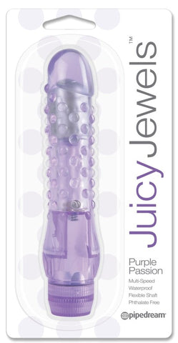 Pipedream Juicy Jewels Purple Passion G Spot Massager Curved Waterproof Vibrator - G-Spot Vibrators