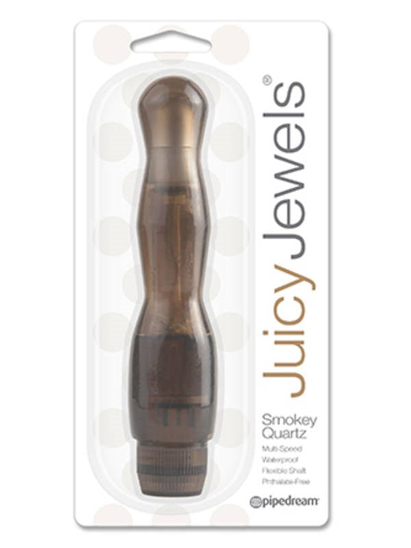 Pipedream Juicy Jewels Smokey Quartz Realistic Vibrator with Veined Texture - - Personal Massagers