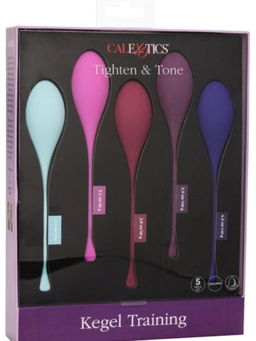California Exotics Kegel Training 5 Piece Set Progressive Pelvic Floor Trainer - Love Eggs and Kegel Exercisers