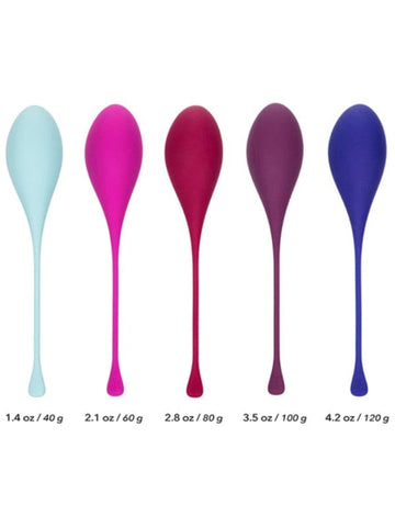 California Exotics Kegel Training 5 Piece Set Progressive Pelvic Floor Trainer - Love Eggs and Kegel Exercisers