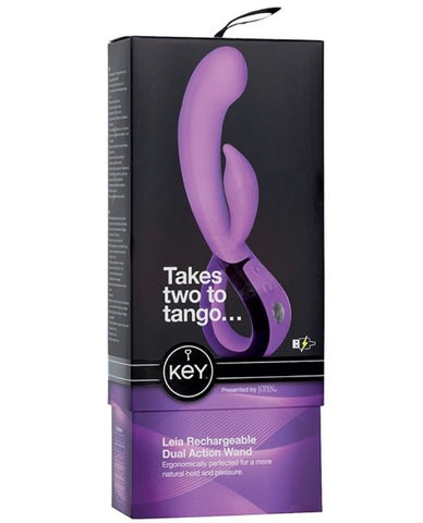 California Exotics Key by Jopen Leia Vibrator Lavender Dual Motor - Rabbit Vibrators