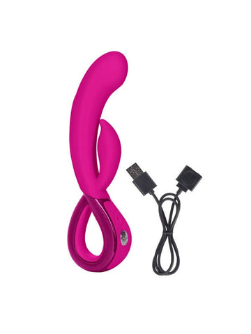 California Exotics Key by Jopen Leia Vibrator Pink Dual Motor Design - Rabbit Vibrators