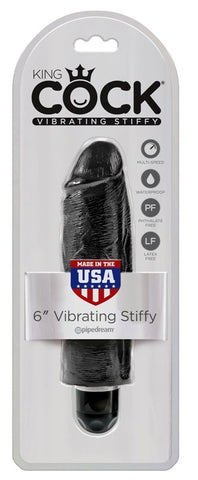 Pipedream Products King Cock 6 inch Vibrating Stiffy Realistic Dildo - Realistic Dildos