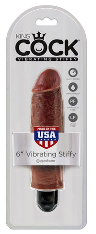 Pipedream Products King Cock 6 inch Vibrating Stiffy Realistic Dildo - Realistic Dildos