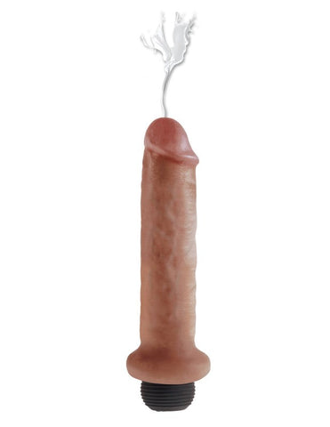 Pipedream King Cock 7 Inch Realistic Squirting Cock Tan Interactive Dildo - Realistic Dildos