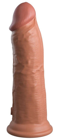 Pipedream Products King Cock Elite Vibrating Dual Density Silicone Cock Tan - Realistic Dildos