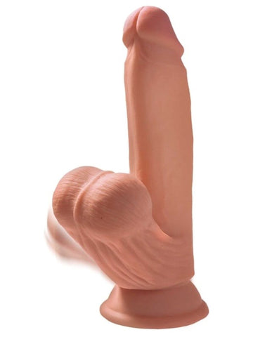 Pipedream Products King Cock Plus 7 Inch Triple Density Cock With Swinging Ball - Realistic Dildos