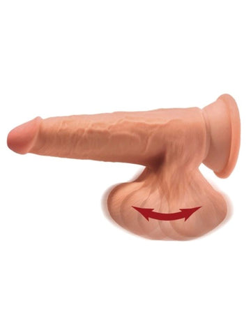 Pipedream Products King Cock Plus 7 Inch Triple Density Cock With Swinging Ball - Realistic Dildos