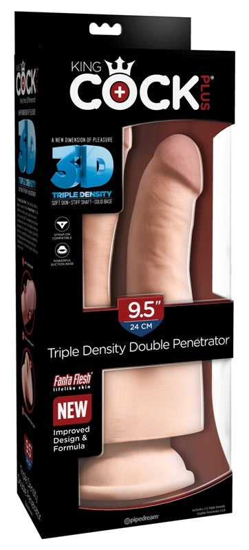 Pipedream Products King Cock 9.5 Inch Triple Density Double Penetrator Dong - - Double Ender