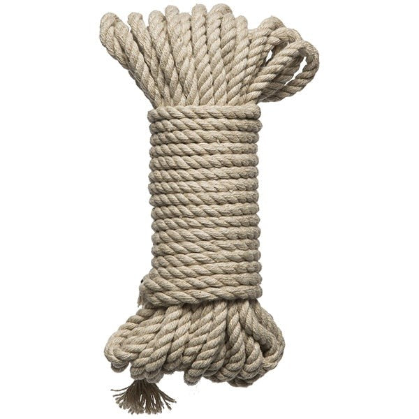 Kink Bind And Tie Hemp Bondage Rope Natural 50 Feet - - Cuffs and Restraints