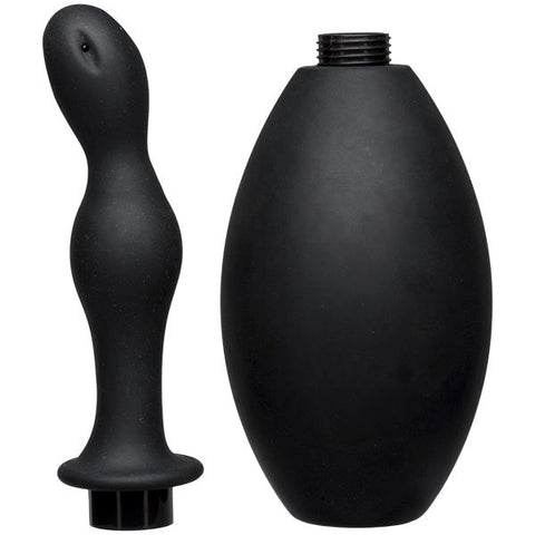 Doc Johnson Kink Flow Flush Silicone Anal Douche & Accessory Black - Enemas and Douches