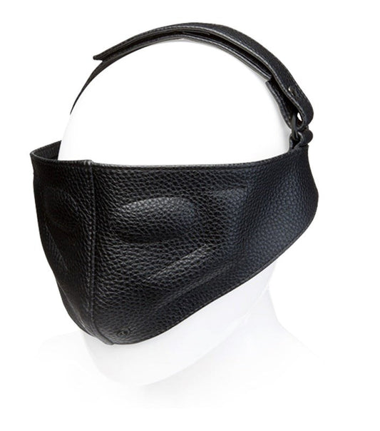 Kink Leather Blinding Mask Black - - Masks And Blindfolds