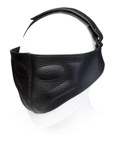 Doc Johnson Kink Leather Blinding Mask Black Sensory Deprivation - Masks And Blindfolds