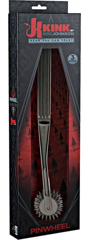 Doc Johnson Kink Pinwheel 3 Wheel Gun Metal BDSM Sensation Play - Dental and Clinical