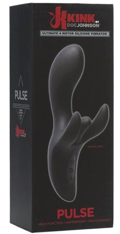 Doc Johnson Kink Pulse Ultimate 4 Motor Silicone Vibrator 4 Motor Dual Control - Rabbit Vibrators