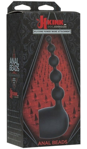 Doc Johnson Kink Silicone Wand Attachment Anal Beads Graduated Stimulation - Body Wands
