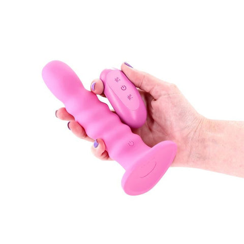 NS Novelties Colours Ribbed 6 Inch Vibrating Silicone Dildo