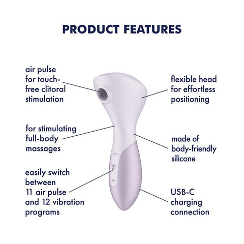 Satisfyer Wand-erful Rechargeable Air Pulse Wand Massager - Clit Ticklers and Pulsators