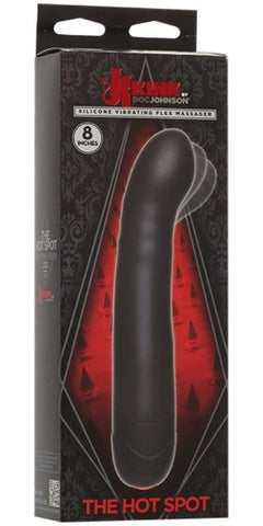 Doc Johnson Kink The Hot Spot Silicone Vibrating Flex Massager Flexing Tip - Waterproof Vibrators