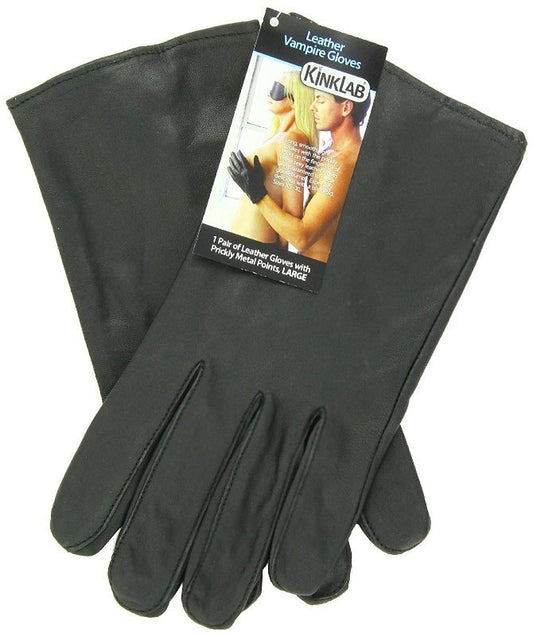 The Stockroom Kinklab Vampire Gloves Large Premium Leather Sensation Play - - Dental and Clinical