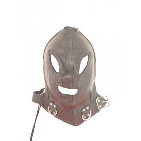 Kinky Extraterrest Leather Hood - Bondage Hoods
