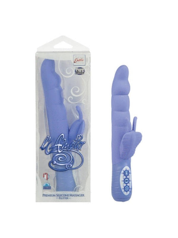 California Exotics Lamour Premium Silicone Massager Flutter Vibrator - - Rabbit Vibrators