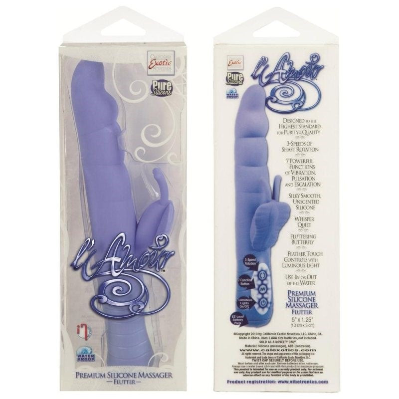 California Exotics Lamour Premium Silicone Massager Flutter Vibrator - - Rabbit Vibrators
