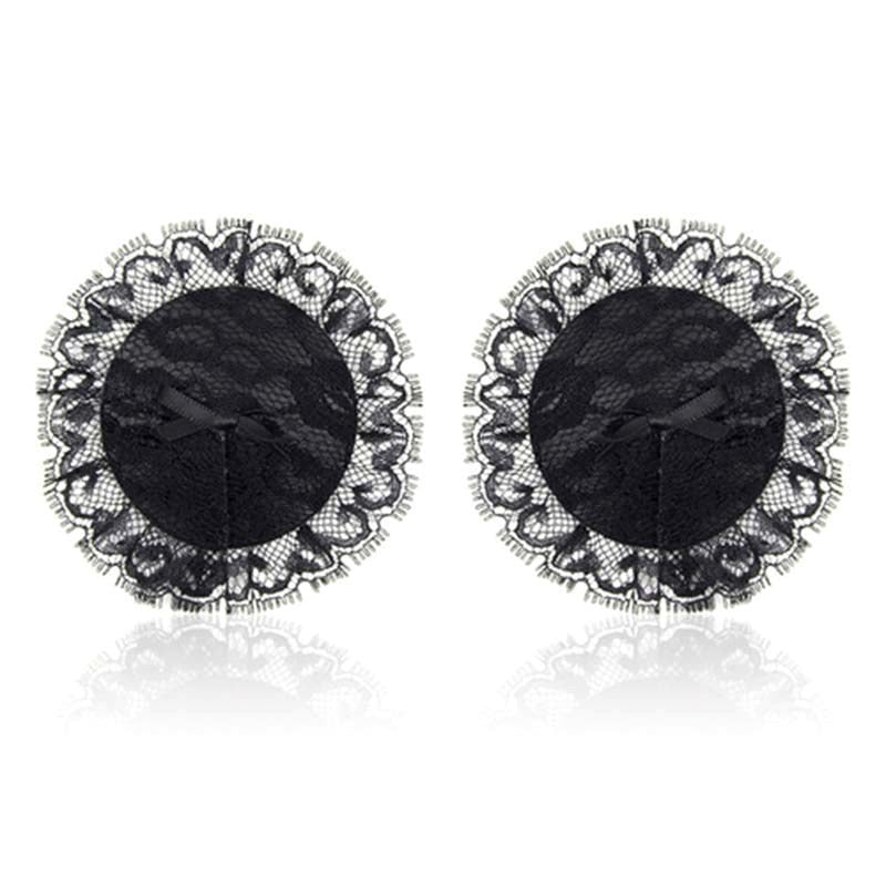 Ella Bidoe Lace Overlay Nipple Pasties Elegant Lace Design - - Fancy Dress Ups