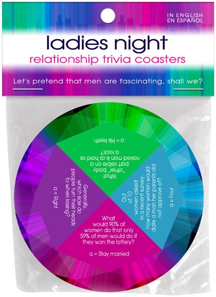 Kheper Games Ladies Night Trivia Coasters - - Bachelorette and Bucks