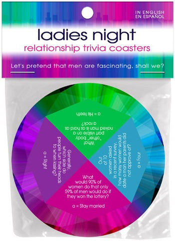 Kheper Games Ladies Night Trivia Coasters - Bachelorette and Bucks