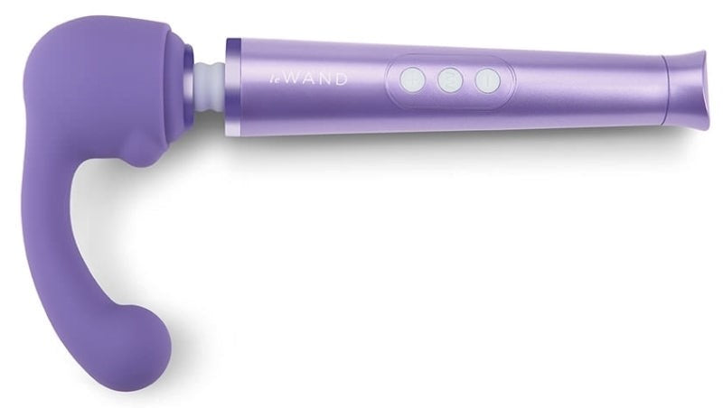 Le Wand Petite Curve Weighted Silicone Attachment Violet with G Spot Targeting - Vibrator Accessories