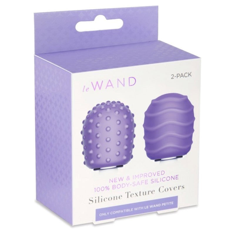 Le Wand Petite Silicone Texture Covers Violet for Enhanced Clitoral Stimulation - - Body Wands