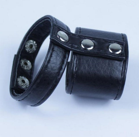 BDStyle Leather Ball Divider Cock Ring Adjustable Leather BDSM - Ball and Cock Toys