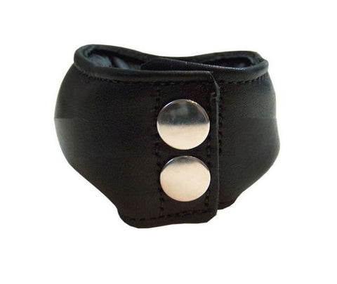 Hells Couture Leather Ball Stretcher Weight Try The Best with Metal Balls - Ball and Cock Toys