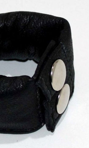 Hells Couture Leather Ball Stretcher Weight Try The Best with Metal Balls - Ball and Cock Toys