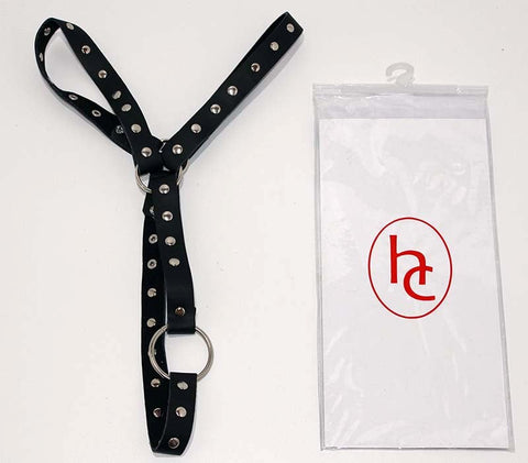 Hells Couture Unleash Your Desires Leather Waist Harness with Cock Ring - Cuffs And Restraints