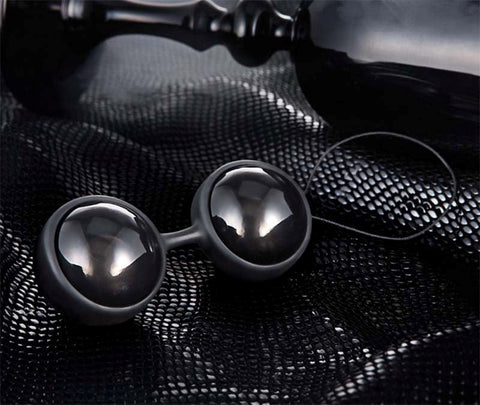Lelo Luna Beads Noir Ben Wa Kegel Balls Pelvic Floor Strengthening - Love Eggs and Kegel Exercisers