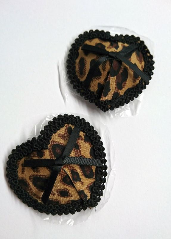 Ella Bidoe Leopard Print Nipple Pasties Wild Animal Print Design - - Fancy Dress Ups