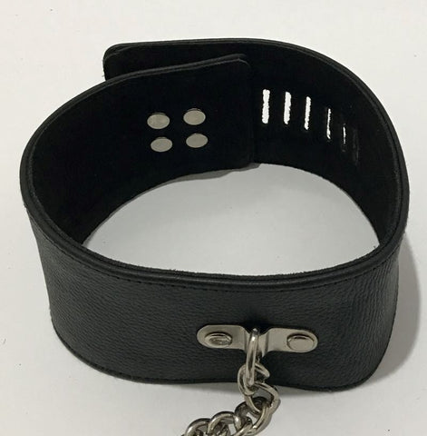 Hells Couture Licks & Lashes Leather Wrist Ankle Choker Restraint Set - Cuffs and Restraints