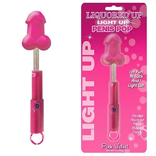Hott Products Light Up Cock Pops Strawberry Illuminated Novelty Candy - - Sex Games, Coupons and Tricks