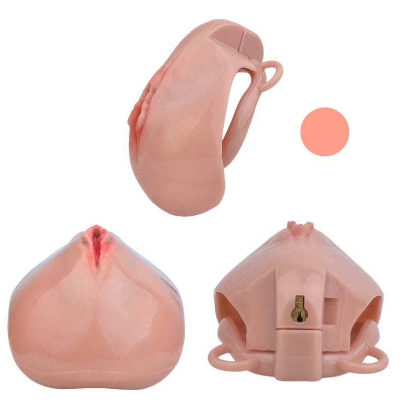Imitation Labia Female Chastity Cage by BDStyle - Pussy And Clit Toys