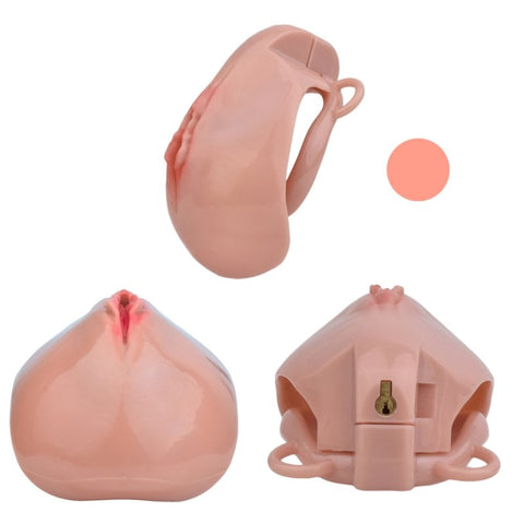 Imitation Labia Female Chastity Cage by BDStyle - Pussy And Clit Toys