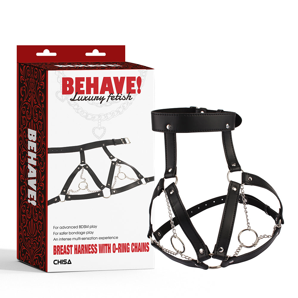 Chisa Fetish Breast Harness With O-ring Chains - Cuffs And Restraints