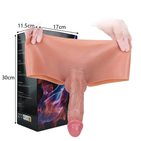 Wearable Silicone Soft Hollow Dildo Panty by BDStyle - Penis Sleeves and Extenders