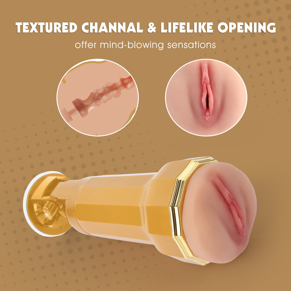 Chisa Ella Realistic Vibrating Vagina Cup - - Masturbators and Strokers